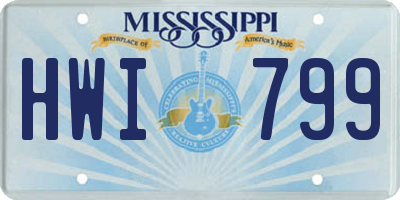 MS license plate HWI799