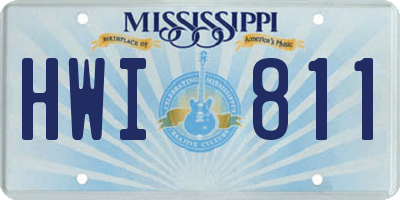 MS license plate HWI811