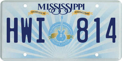 MS license plate HWI814