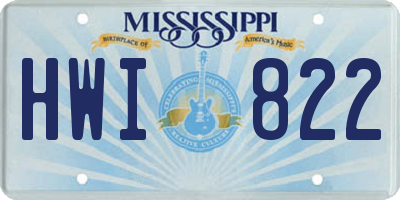 MS license plate HWI822