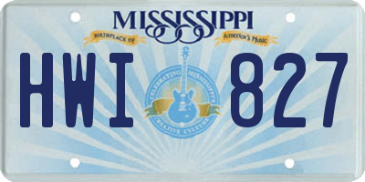 MS license plate HWI827