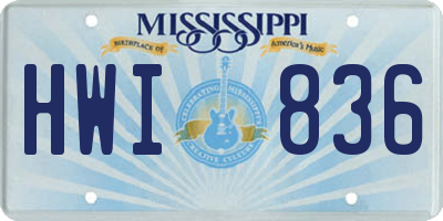 MS license plate HWI836