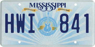 MS license plate HWI841