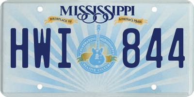 MS license plate HWI844