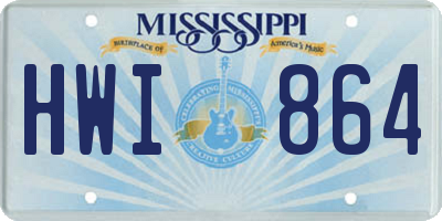 MS license plate HWI864