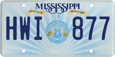 MS license plate HWI877
