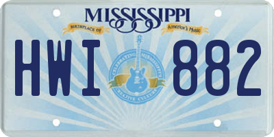 MS license plate HWI882
