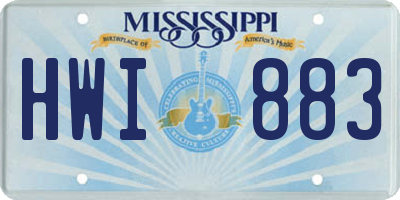 MS license plate HWI883
