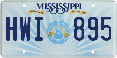 MS license plate HWI895