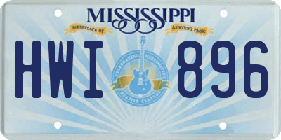 MS license plate HWI896