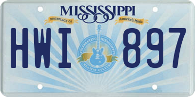 MS license plate HWI897