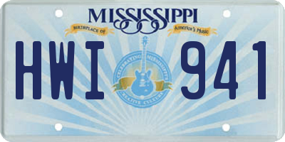 MS license plate HWI941