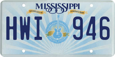 MS license plate HWI946