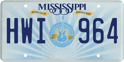 MS license plate HWI964