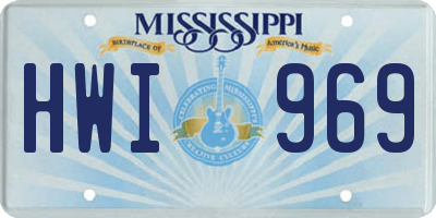 MS license plate HWI969