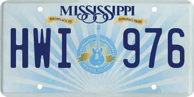 MS license plate HWI976