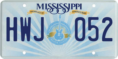 MS license plate HWJ052
