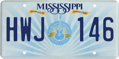 MS license plate HWJ146