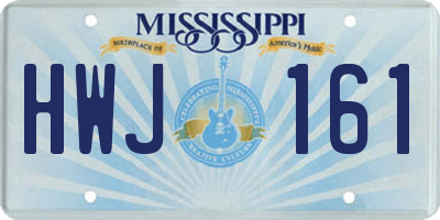 MS license plate HWJ161
