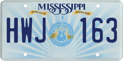 MS license plate HWJ163