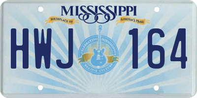MS license plate HWJ164