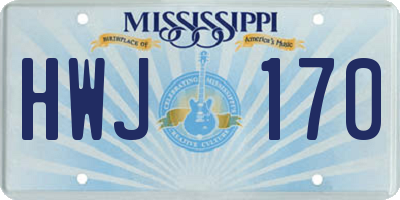 MS license plate HWJ170