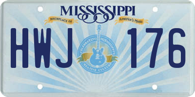 MS license plate HWJ176