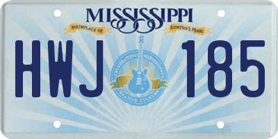 MS license plate HWJ185