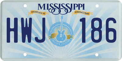 MS license plate HWJ186