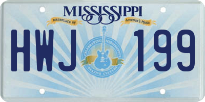 MS license plate HWJ199