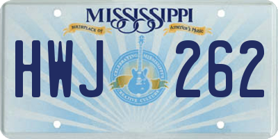 MS license plate HWJ262