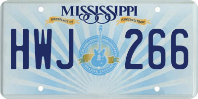 MS license plate HWJ266