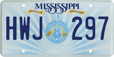 MS license plate HWJ297