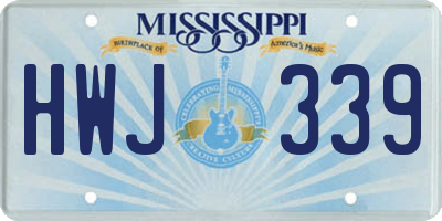 MS license plate HWJ339