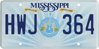 MS license plate HWJ364
