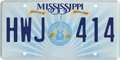 MS license plate HWJ414