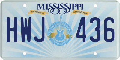 MS license plate HWJ436