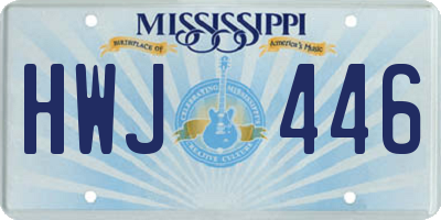 MS license plate HWJ446