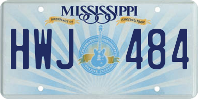 MS license plate HWJ484