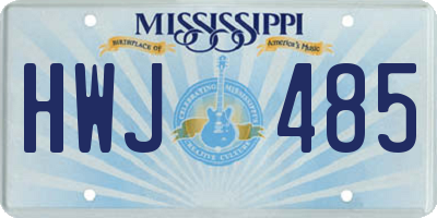 MS license plate HWJ485