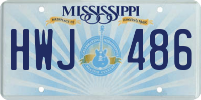 MS license plate HWJ486
