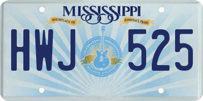 MS license plate HWJ525