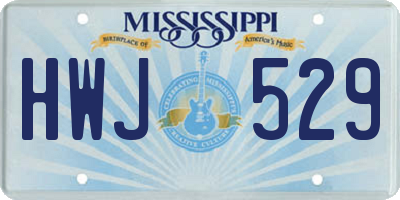 MS license plate HWJ529