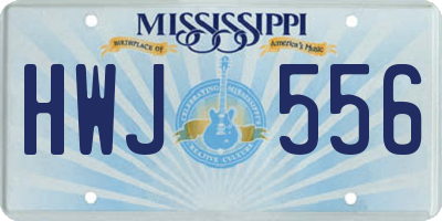 MS license plate HWJ556
