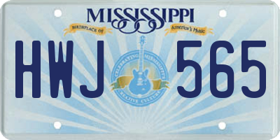 MS license plate HWJ565