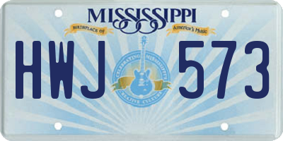 MS license plate HWJ573