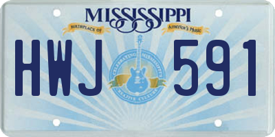 MS license plate HWJ591