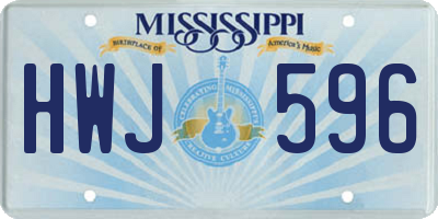MS license plate HWJ596