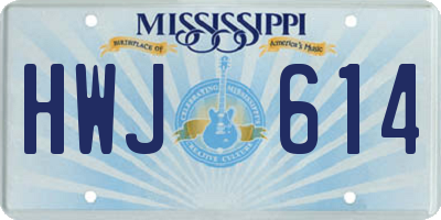 MS license plate HWJ614