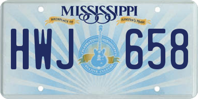 MS license plate HWJ658